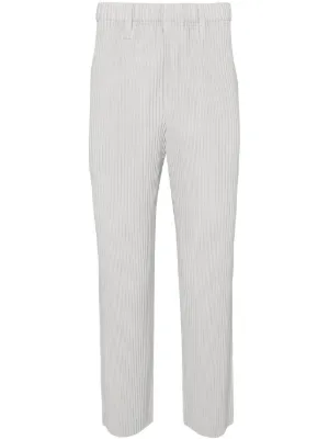 HOMME PLISSÉ ISSEY MIYAKE: Black Pleats Bottoms 2 Trousers