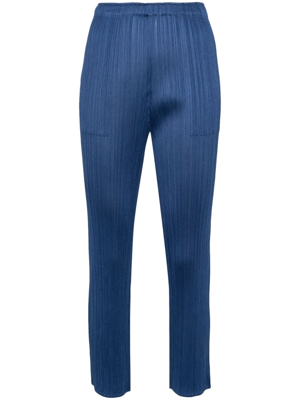 Pleats Please Issey Miyake Monthly Colors: January slim-fit broek Blauw