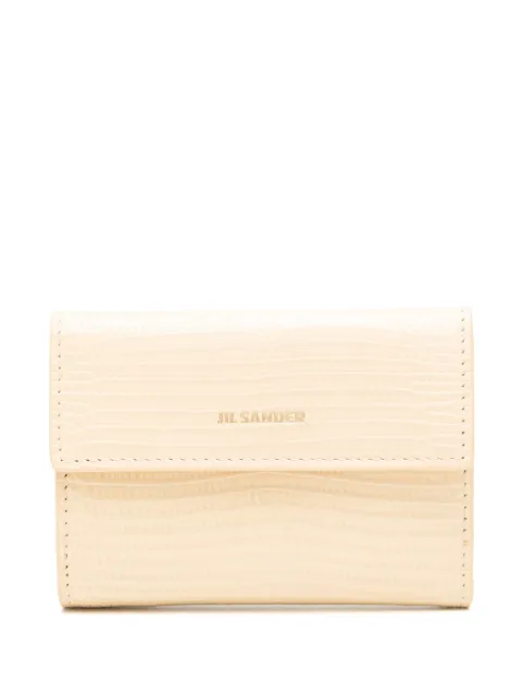 Jil Sander logo-stamp leather coin purse