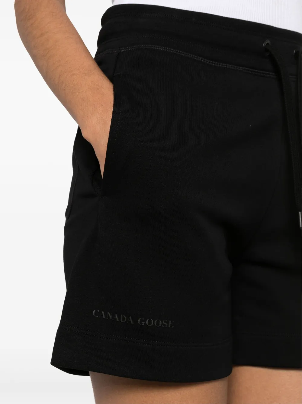 Shop Canada Goose Muskoka Cotton Shorts In Black