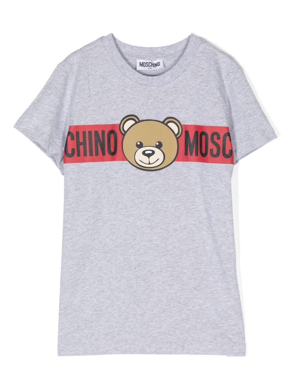 Moschino Kids' Teddy Bear-print Cotton T-shirt In Grey