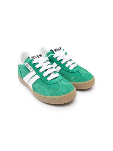 MSGM Kids lace-up suede sneakers