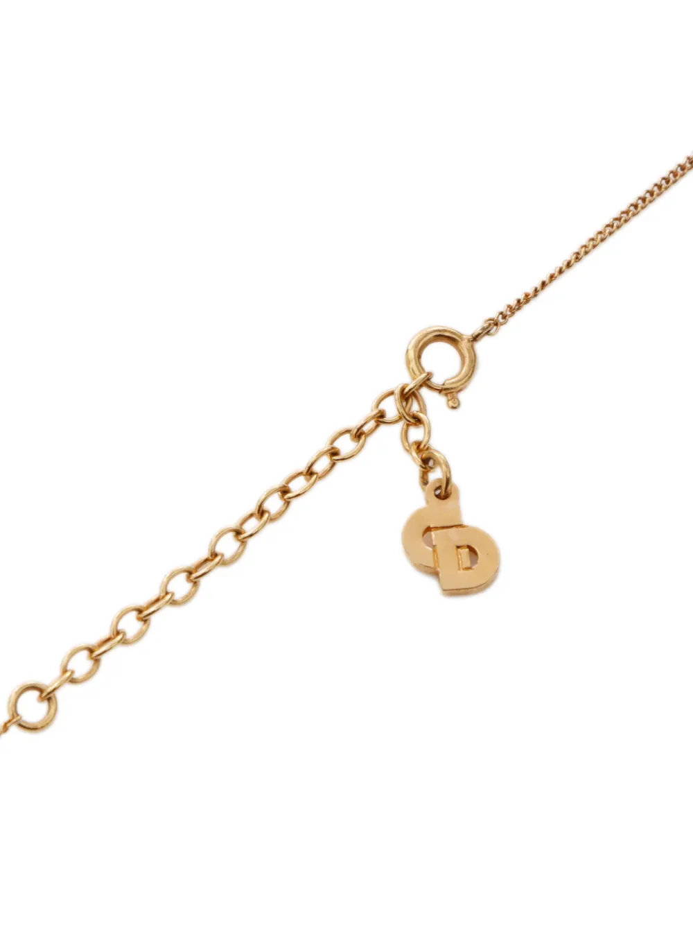 Pre-owned Dior Cd Logo Pendant Necklace In Gold
