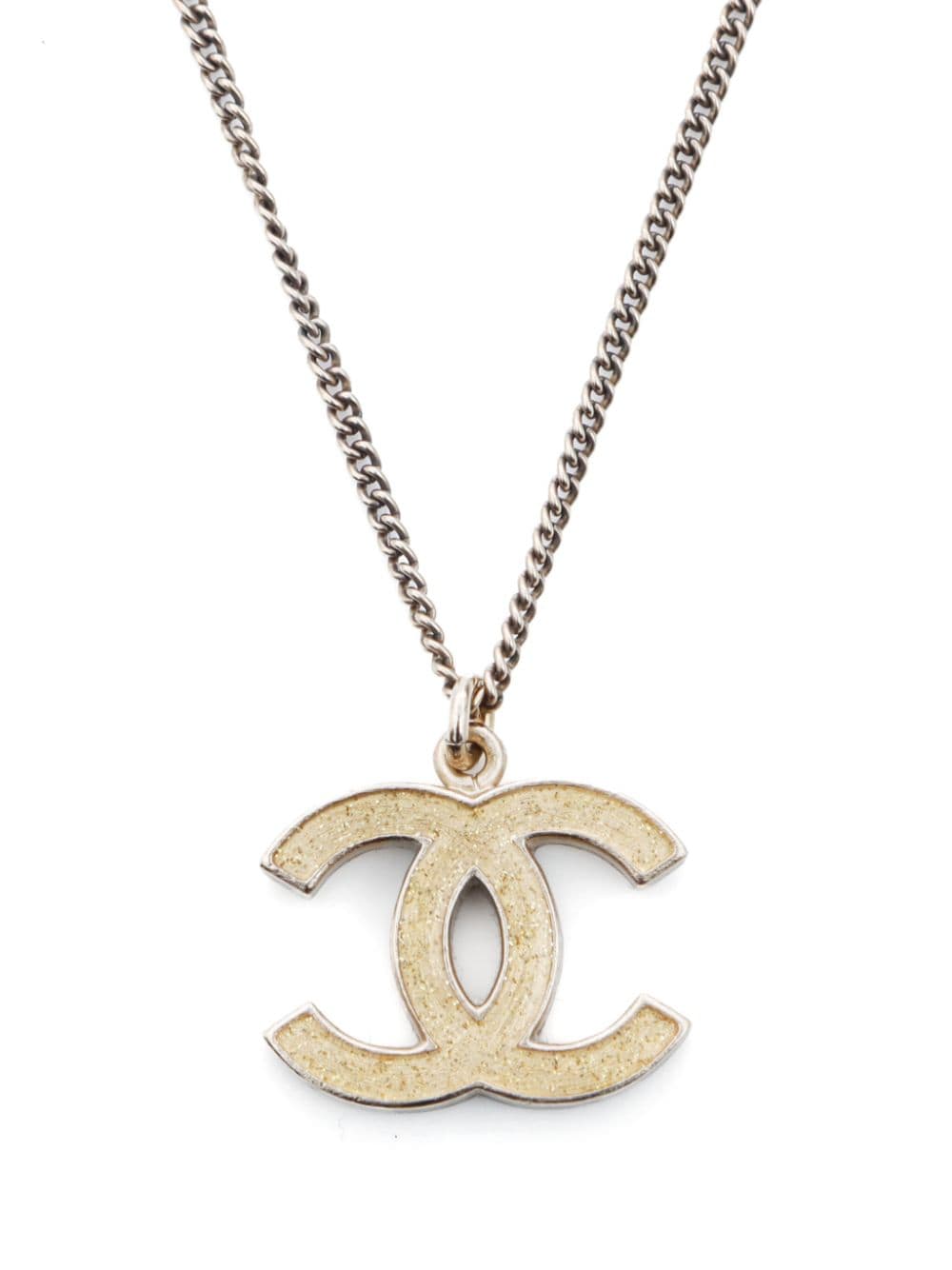 CHANEL Pre-Owned 2007 schakelketting met CC logo - Goud