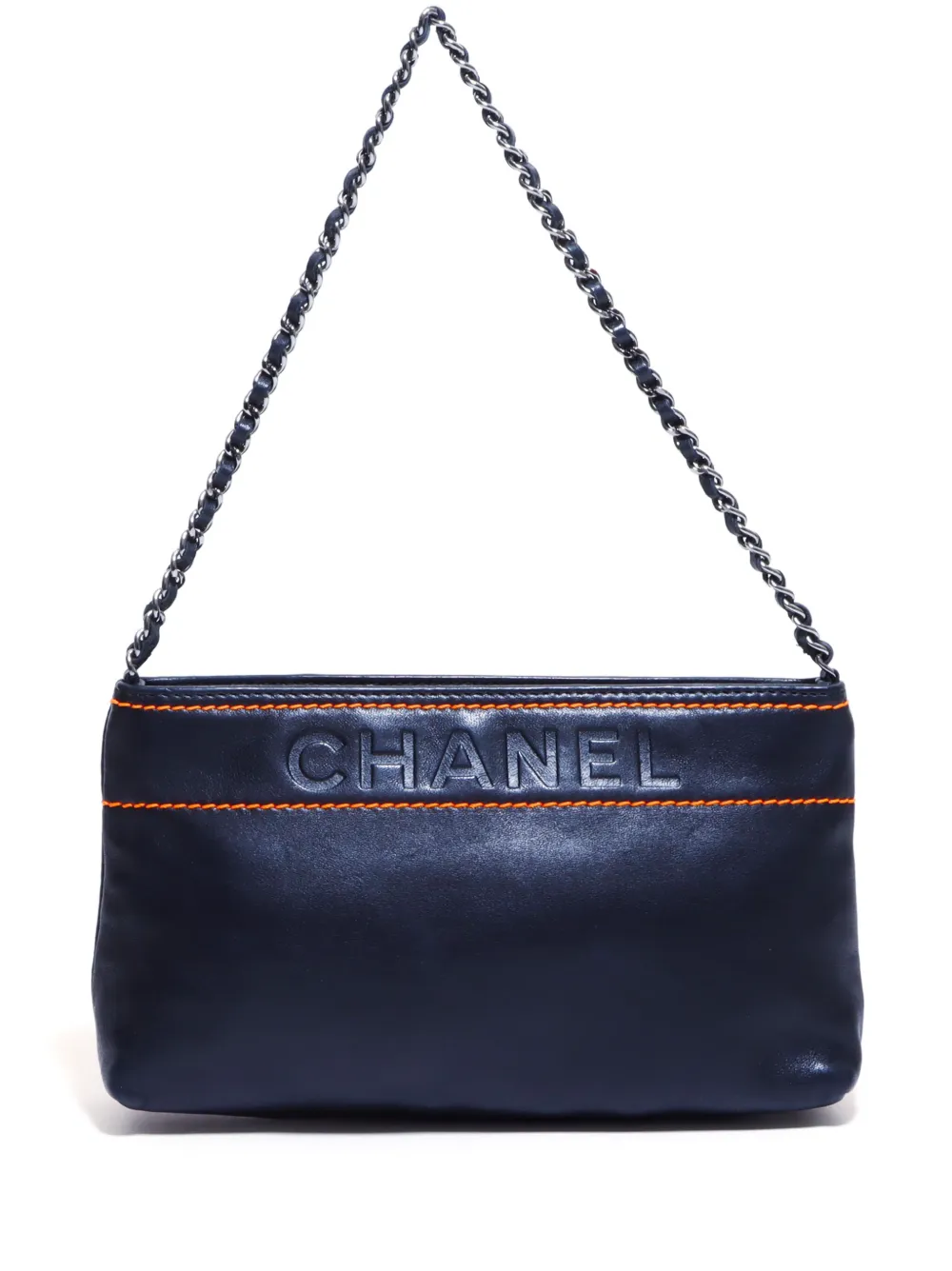 Pre-owned Chanel 2004-2005 Chain Pouch Shoulder Bag In Black