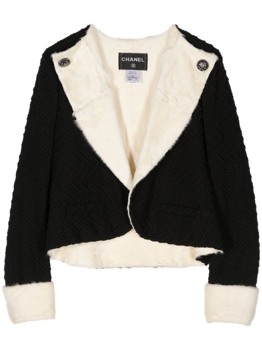 embroidered finish wool jacket