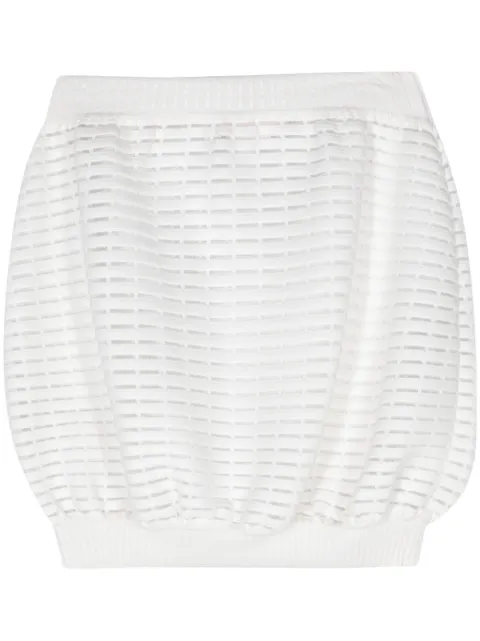 Genny lurex-detailed striped skirt