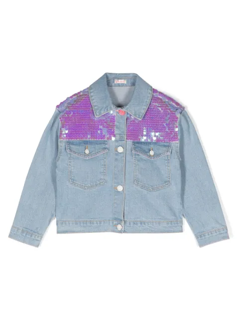 Billieblush veste en jean à sequins brodés