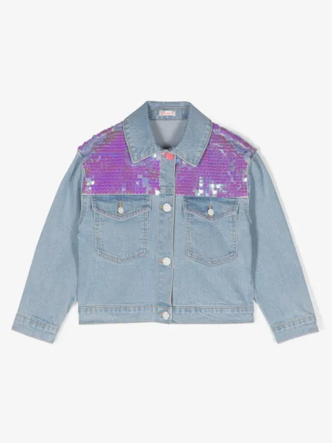 Billieblush sequin-detailed denim jacket