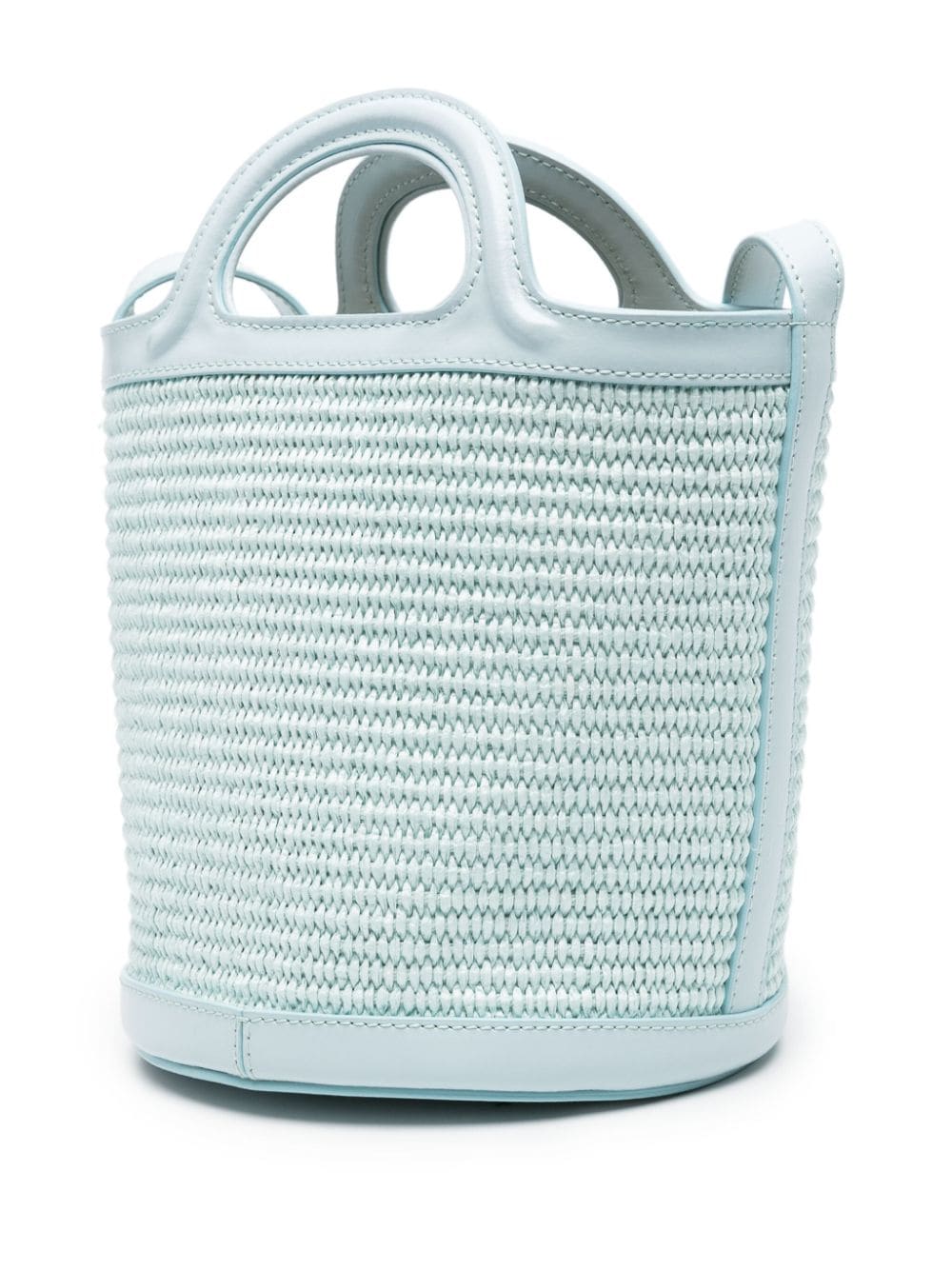 Shop Marni Mini Tropicalia Bucket Bag In Blue
