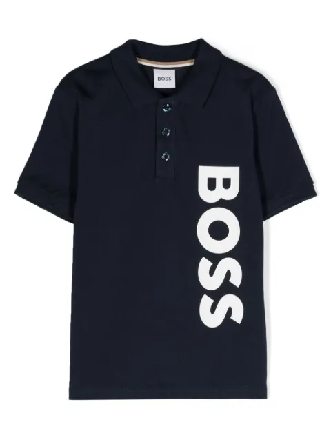 BOSS Kidswear logo-print cotton polo-shirt