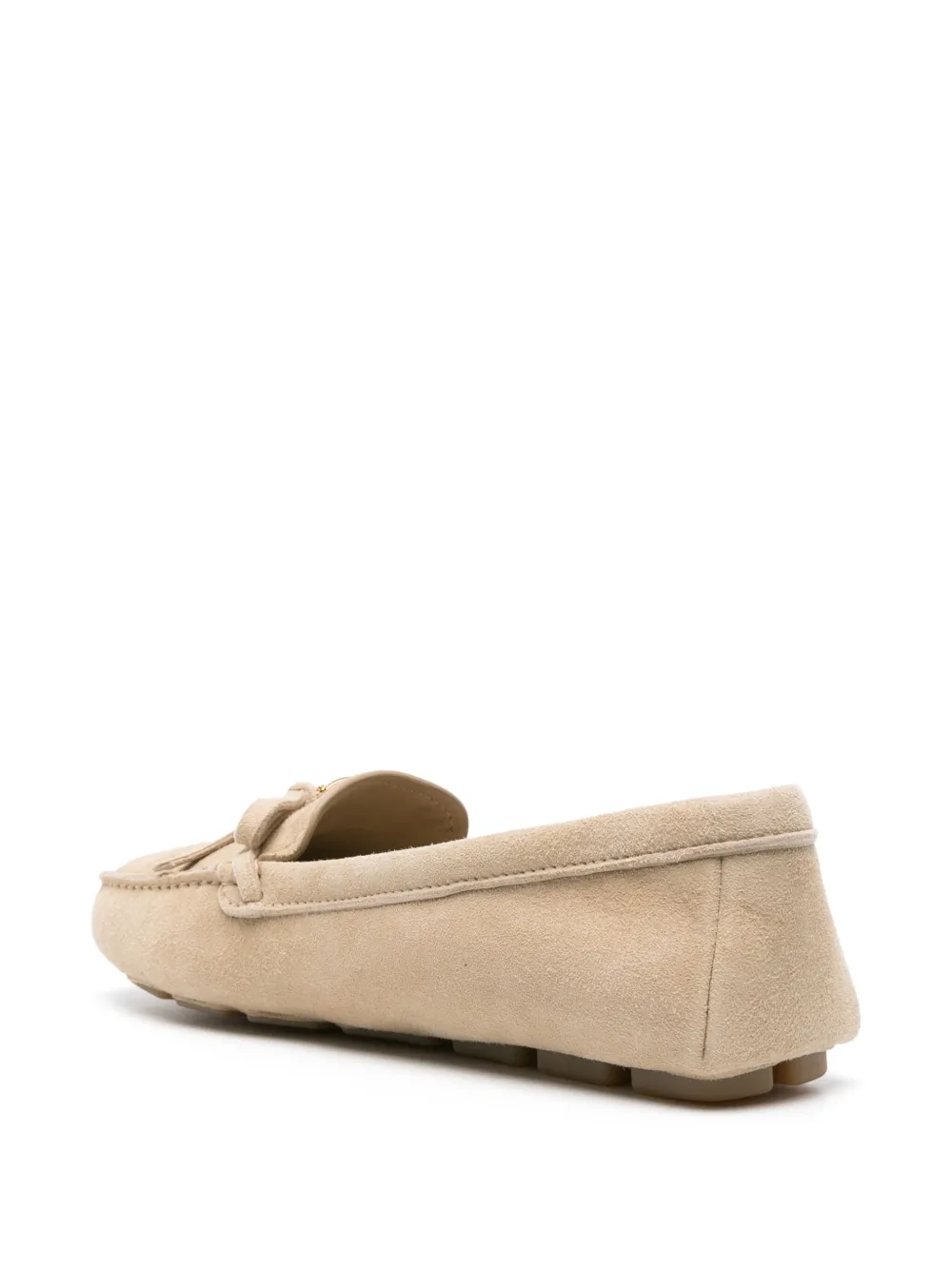 Prada Loafers With Decorative Bow Detail In Nude