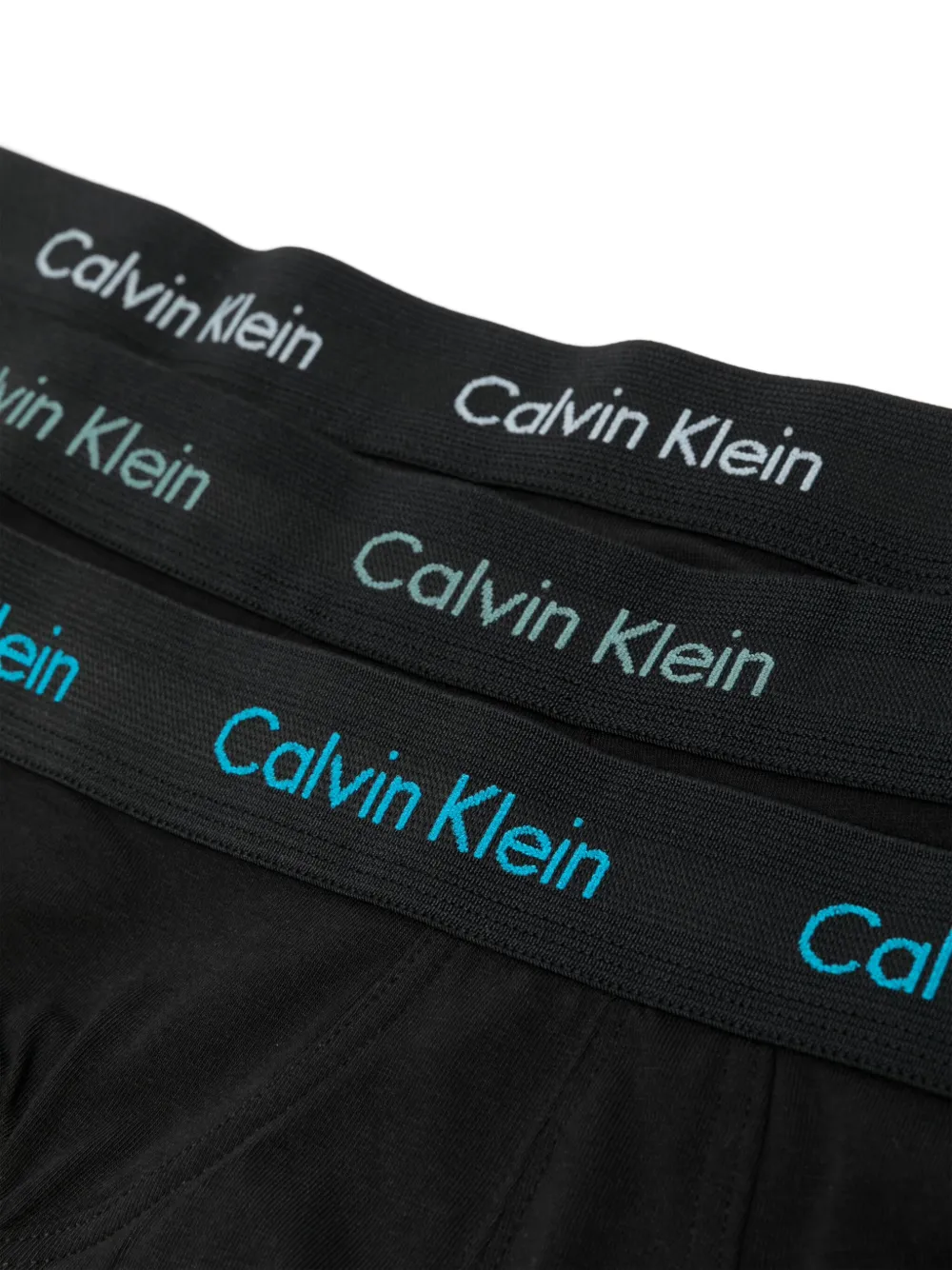 Calvin Klein Drie slips met logoband Zwart