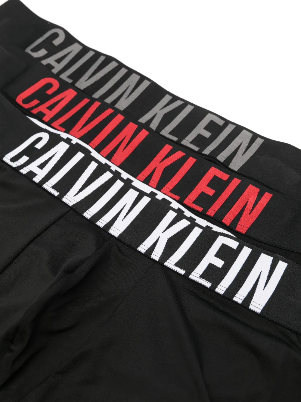 Calvin Klein Underwear Drie boxershorts met logoband Zwart