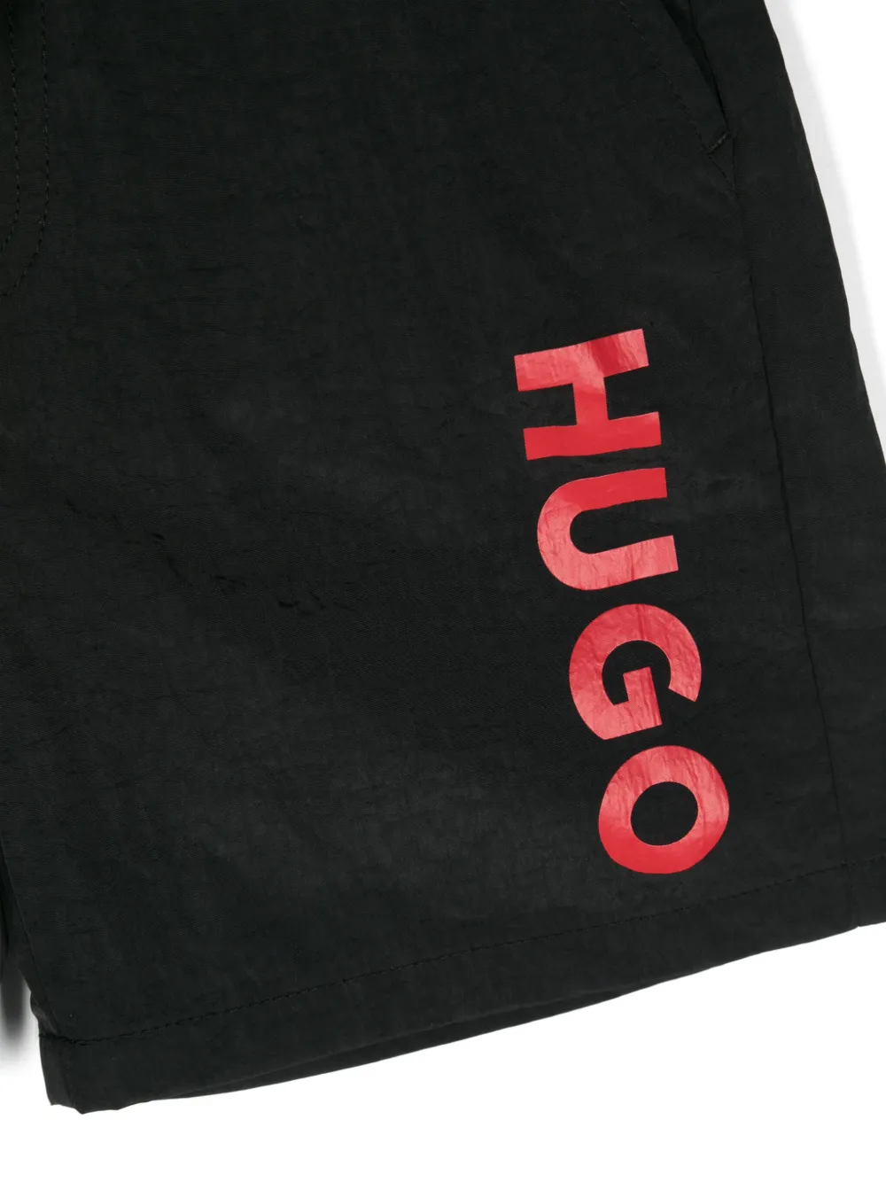 Hugo Boss Logo-print Swim Shorts In Black