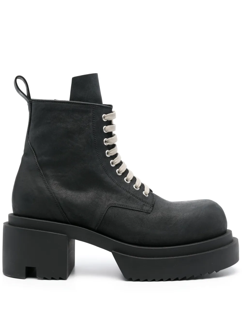 Shop Rick Owens Low Army Bogun 80mm Leather Boots In 黑色