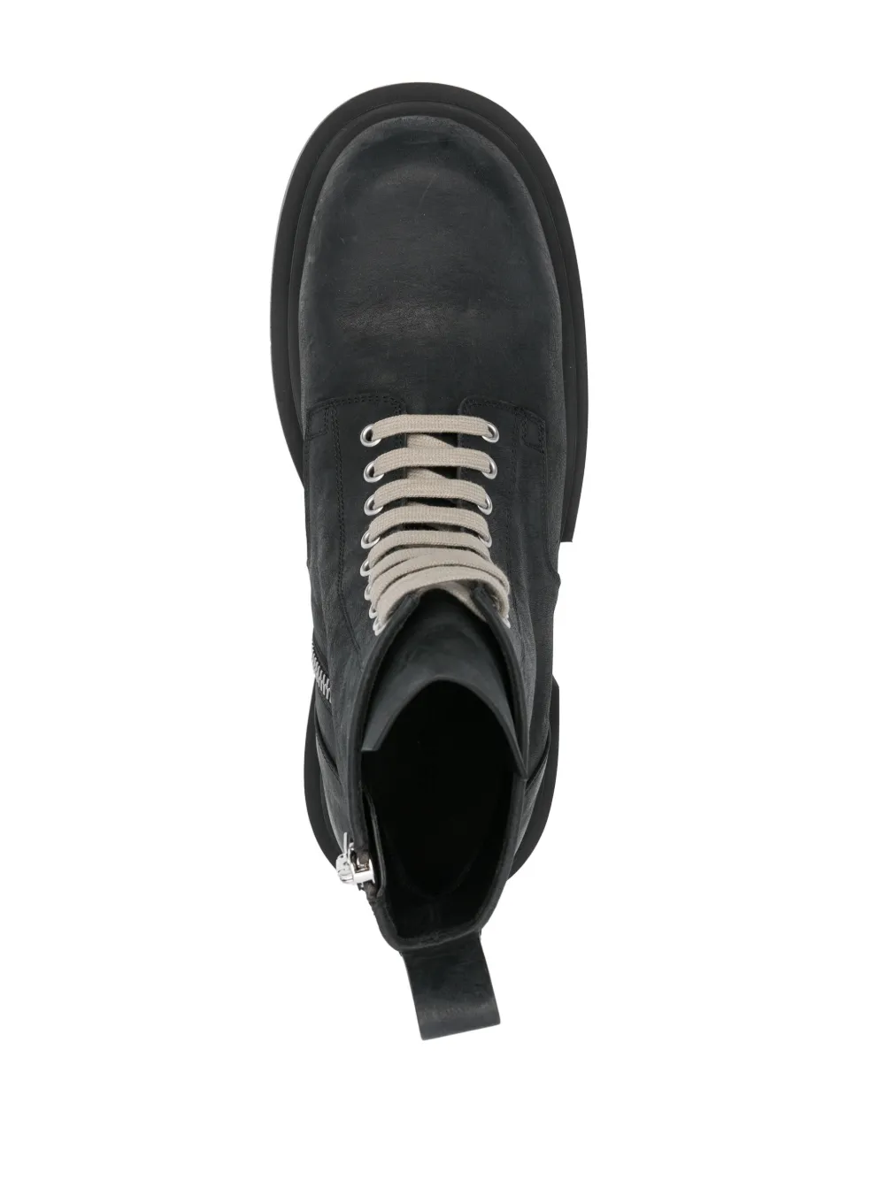 Shop Rick Owens Low Army Bogun 80mm Leather Boots In 黑色