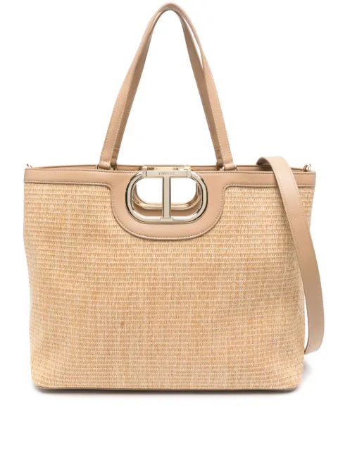 TWINSET Lila logo-plaque tote bag