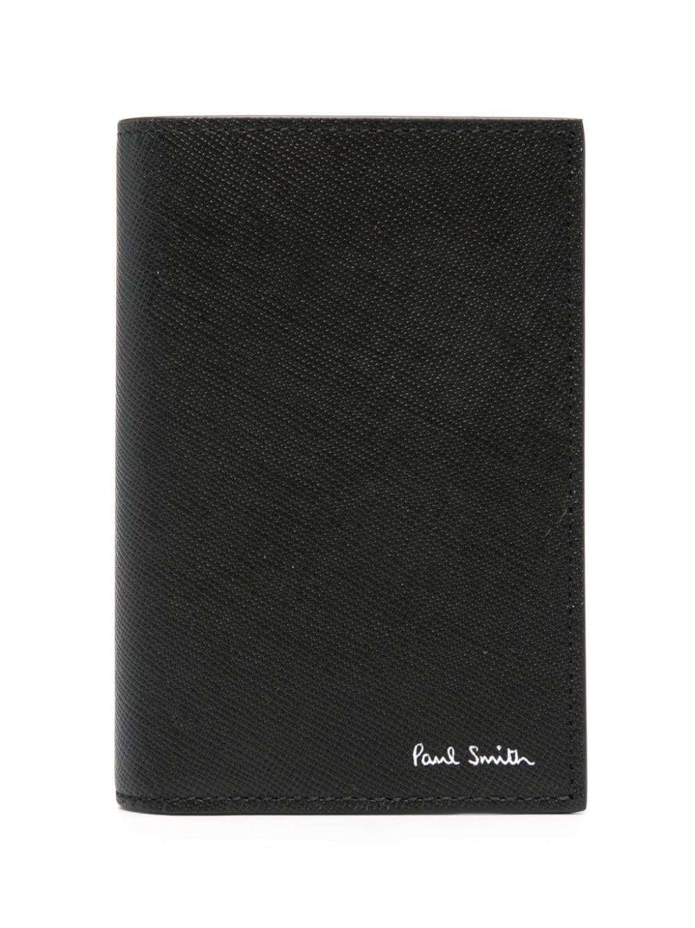 Paul Smith Mini Blur Leather Wallet In Black