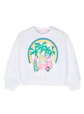 Billieblush graphic-print cotton sweatshirt - White