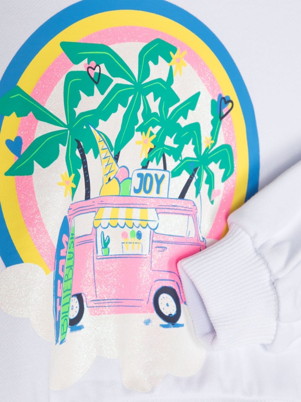 Shop Billieblush Graphic-print Cotton Sweatshirt In White