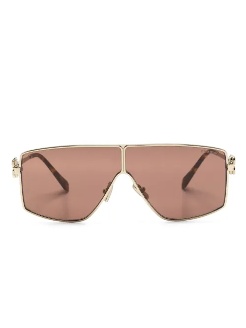 Lunettes de soleil à monture pilote - Miu Miu Eyewear - Modalova