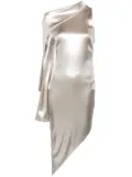 Genny asymmetric cut-out midi dress - Silver