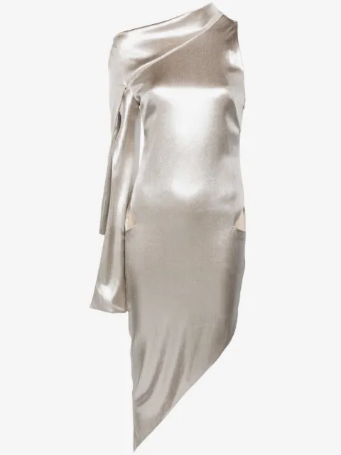 Genny asymmetric cut-out midi dress