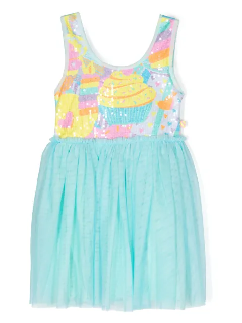 Billieblush sequined sleeveless tulle dress