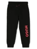 HUGO KIDS logo-print drawstring track pants - Black