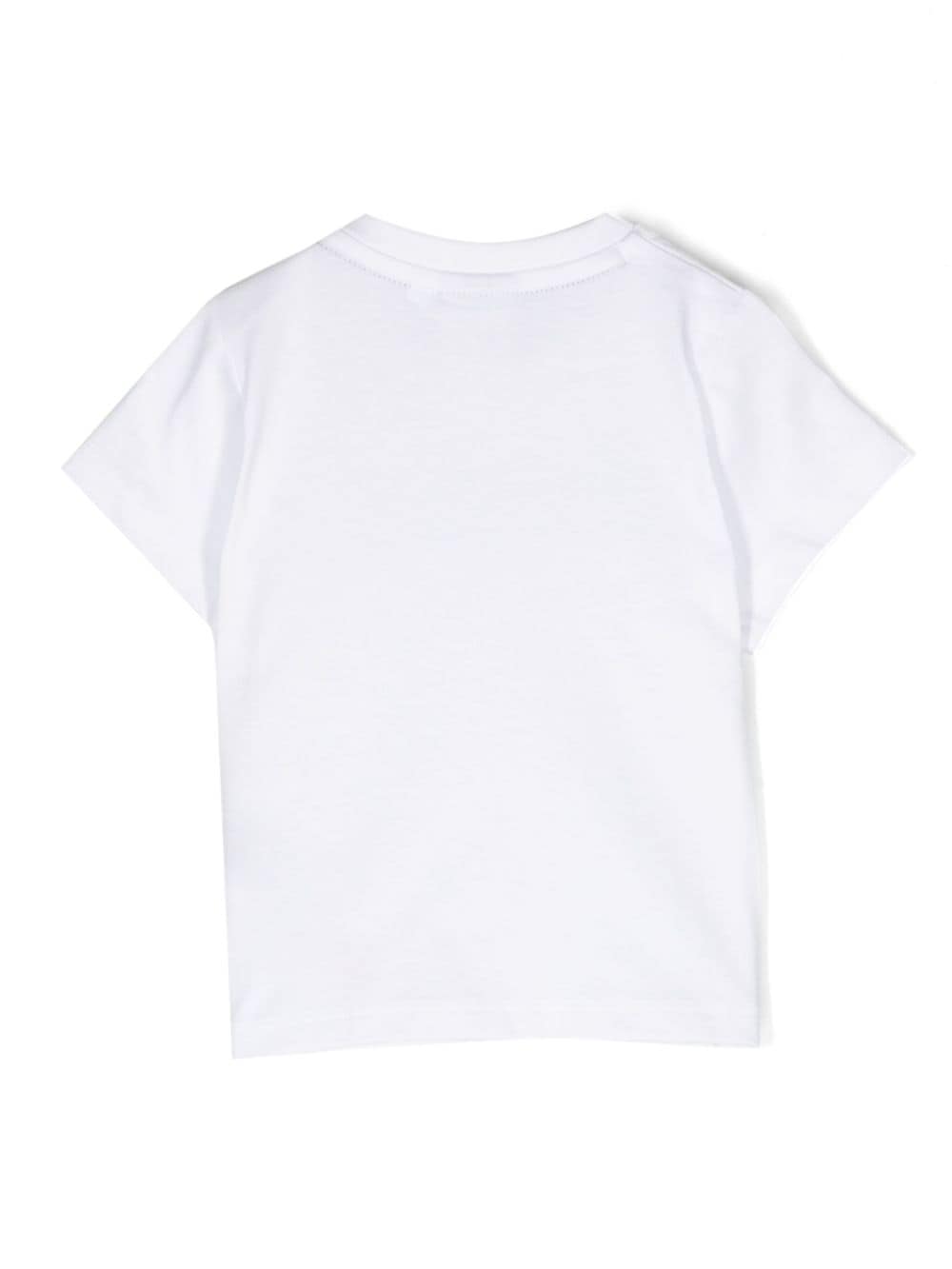 BOSS Kidswear Katoenen T-shirt met logoprint Wit