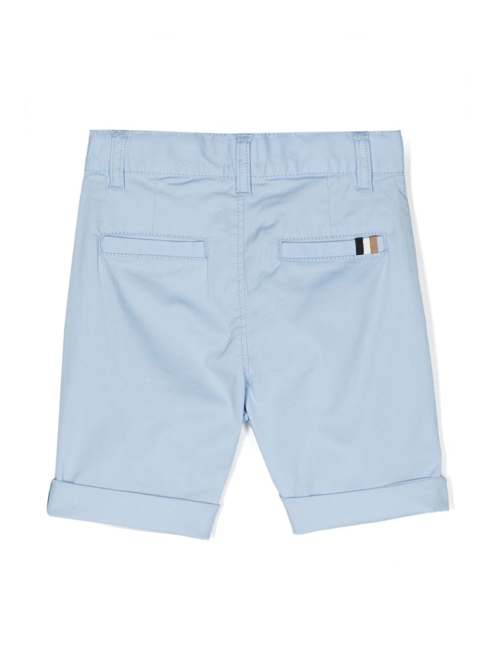 Image 2 of BOSS Kidswear mid-rise turn-up shorts