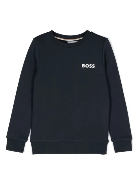 BOSS Kidswear logo-print cotton sweatshirt