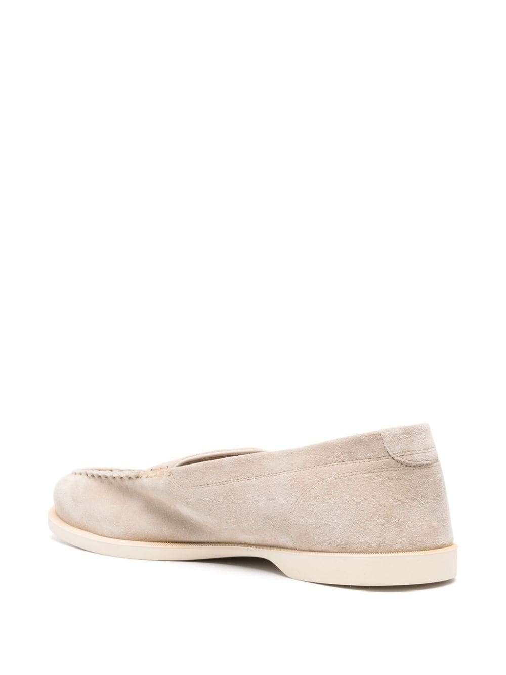 Shop John Lobb Pace Suede Loafers In Neutrals