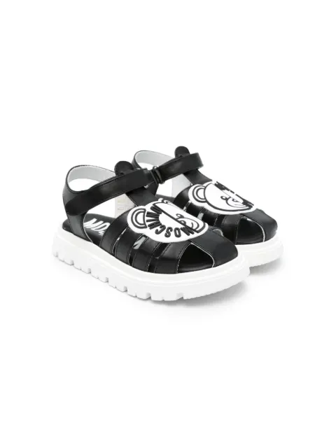 Moschino Kids Leo Teddy-appliqué sandals