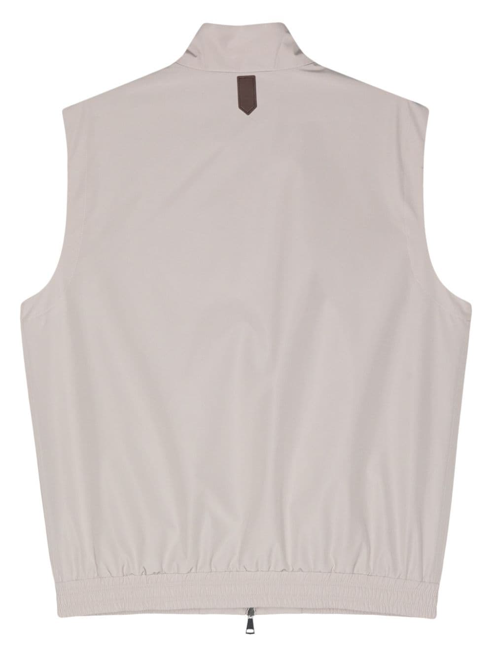 Shop Canali Zip-up Gilet In Neutrals