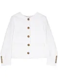 SAULINA cropped cotton jacket - White