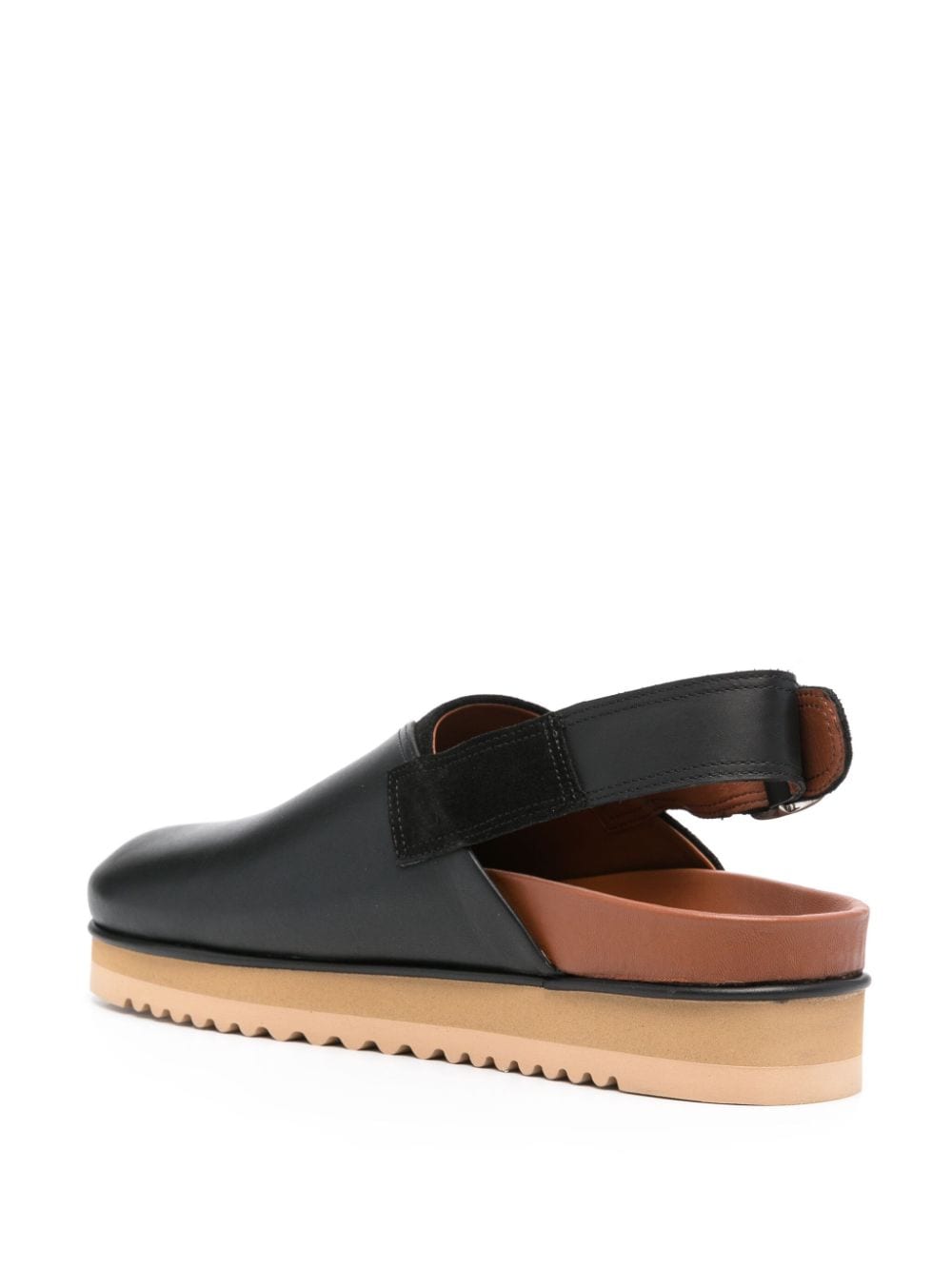 Shop Ahluwalia Titus Leather Sandals In Black