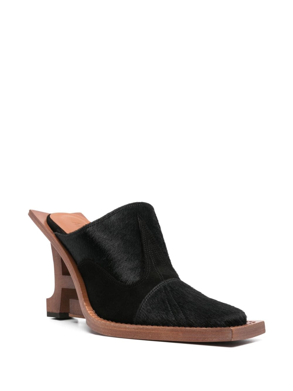 Shop Ahluwalia Bhana 115mm Mules In Black