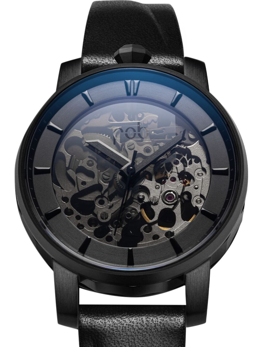 Fob Paris R360 36 mm horloge met drievoudig bandje - Zwart
