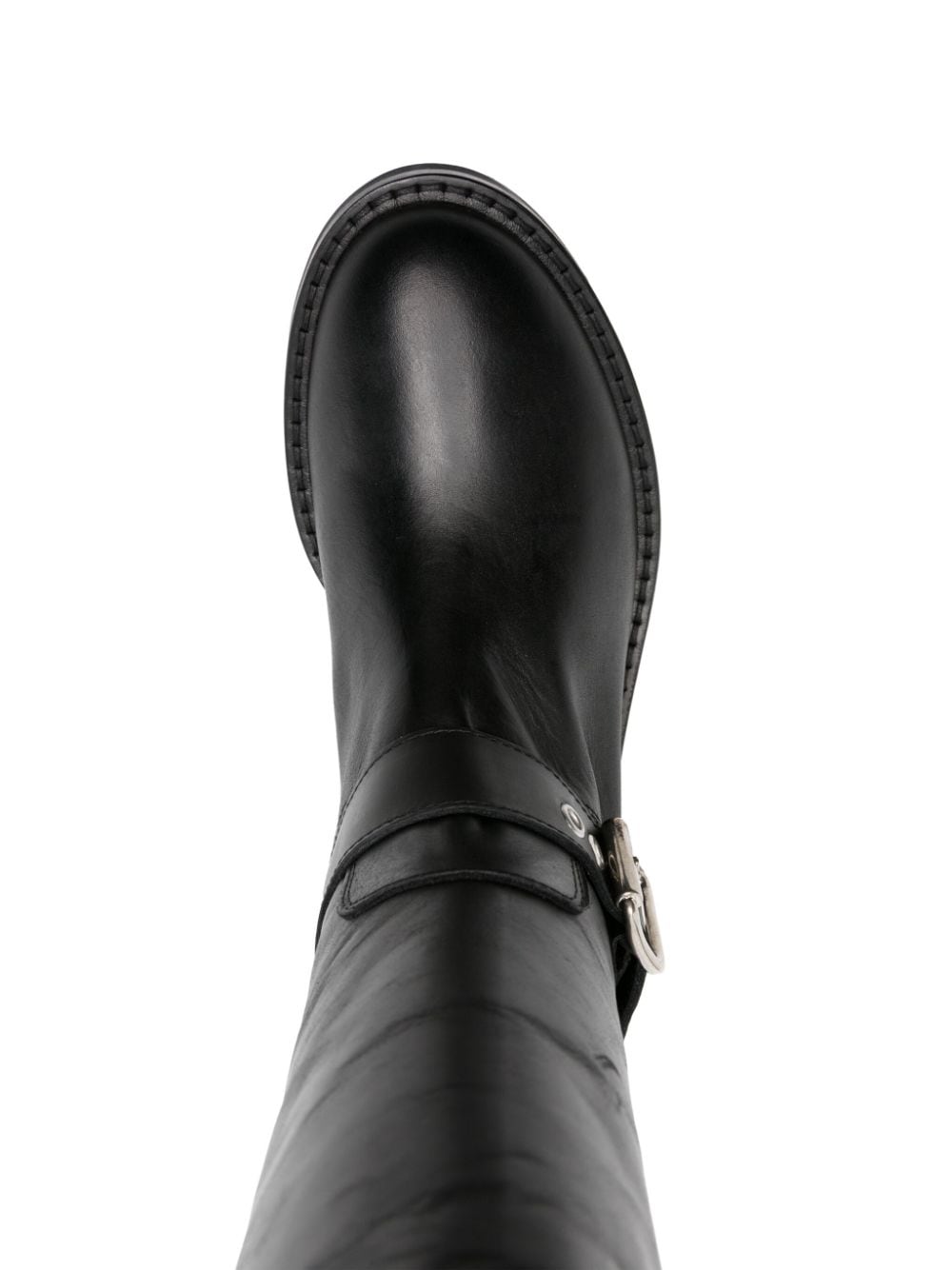 Shop Via Roma 15 Malibu Mid-calf Leather Boots In 黑色