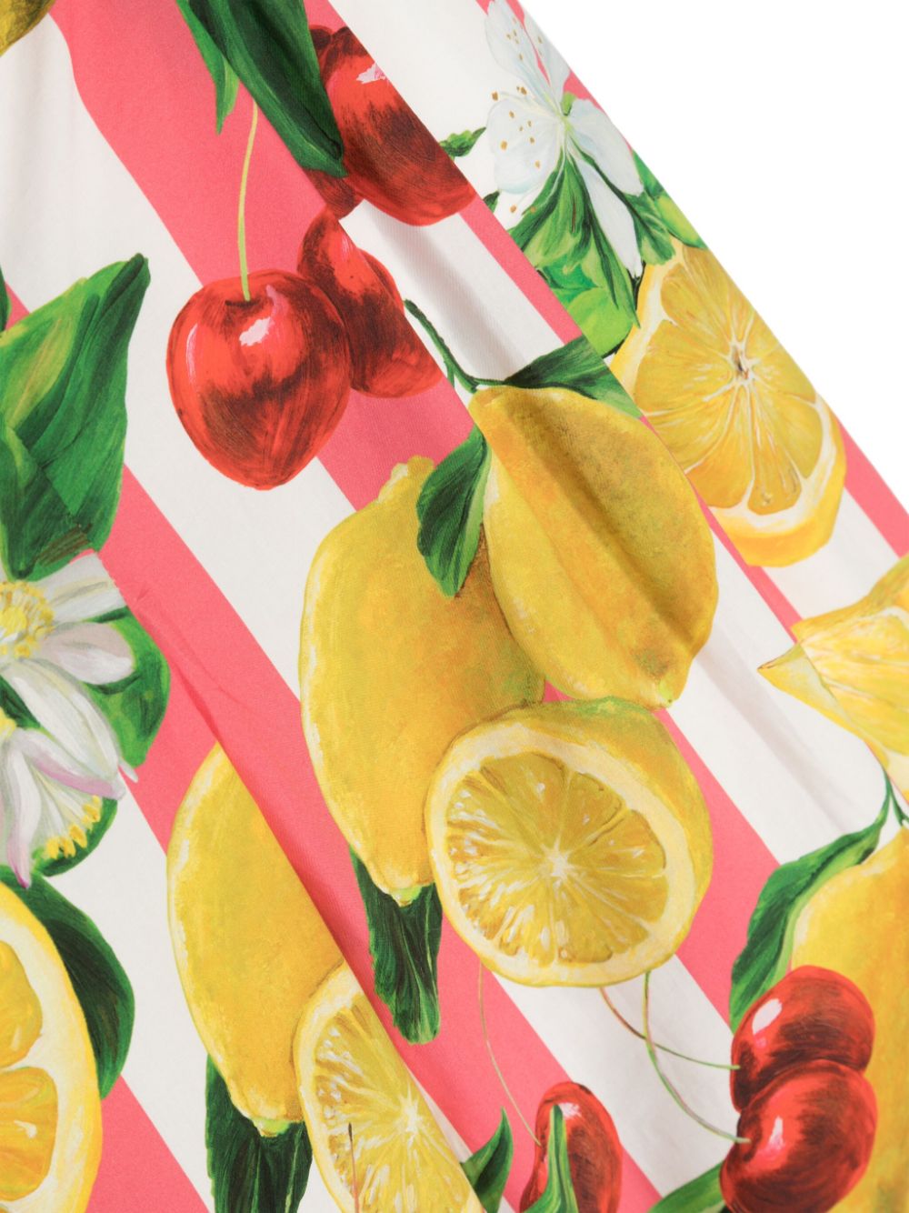 Shop Dolce & Gabbana Wide-leg Lemon-print Trousers In Pink