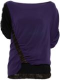 Fendi Pre-Owned 2010s diagonal panelling gathered top - Purple