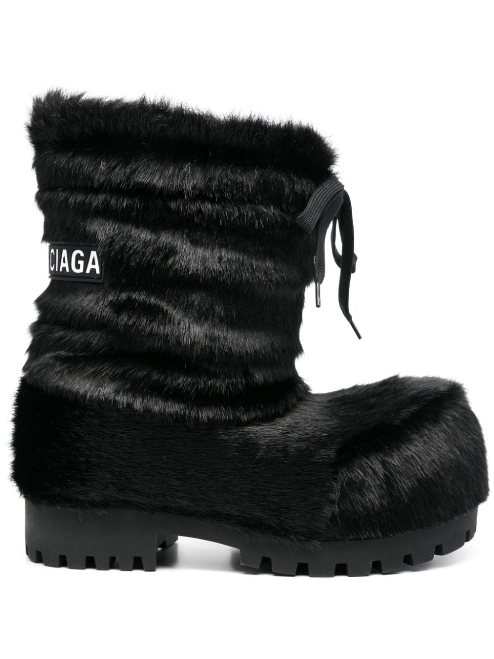 Shop Balenciaga Alaska Faux-fur Ankle Boots In Black