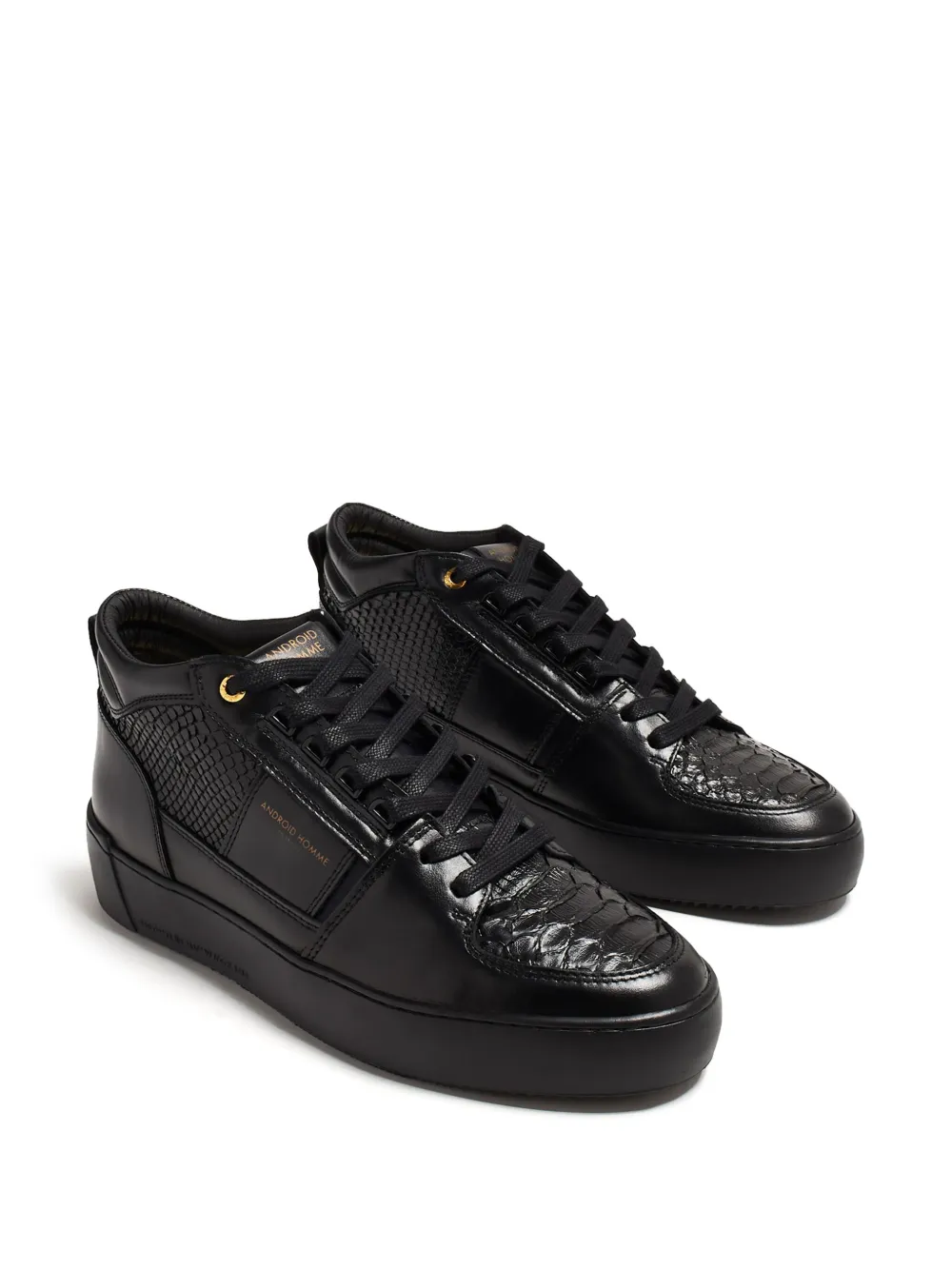 Shop Android Homme Point Dume Core Leather Sneakers In Black