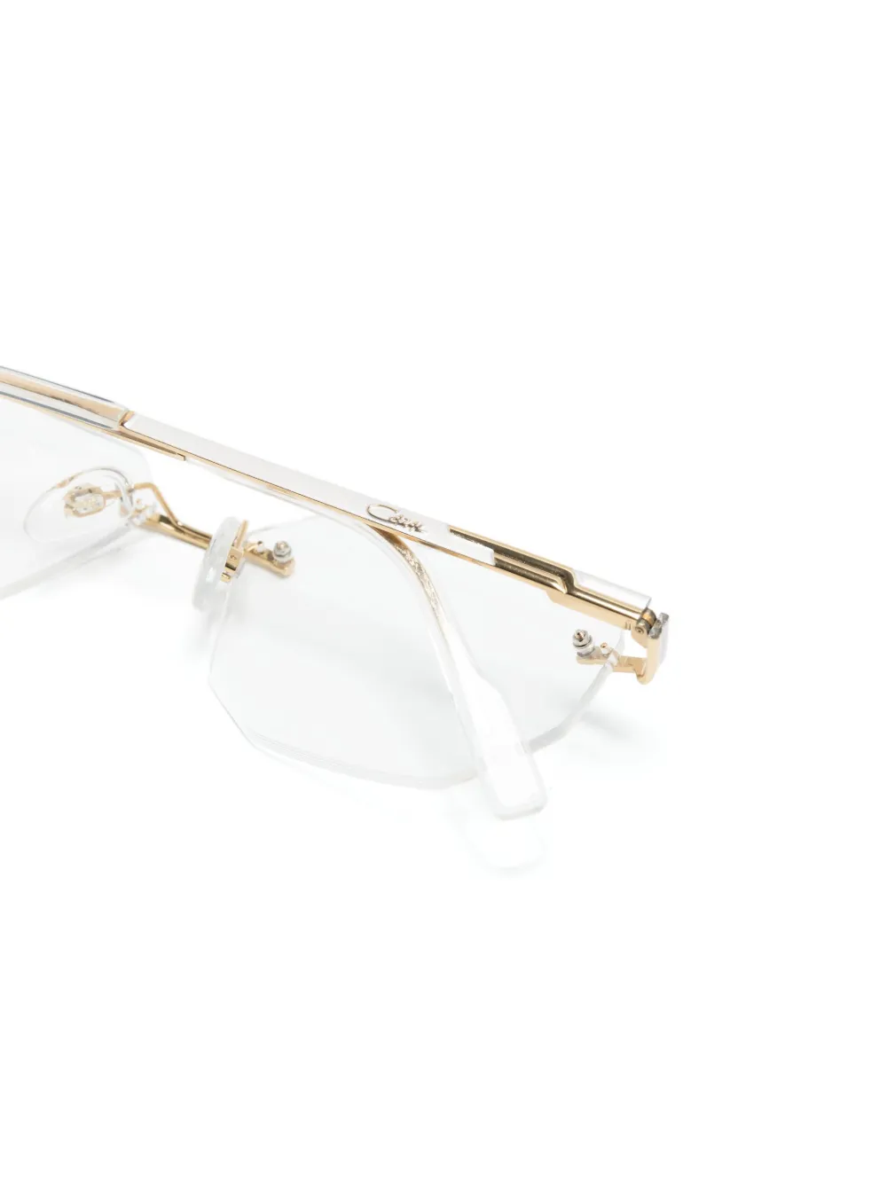 Cazal 7102 bril met geometrisch montuur Zilver