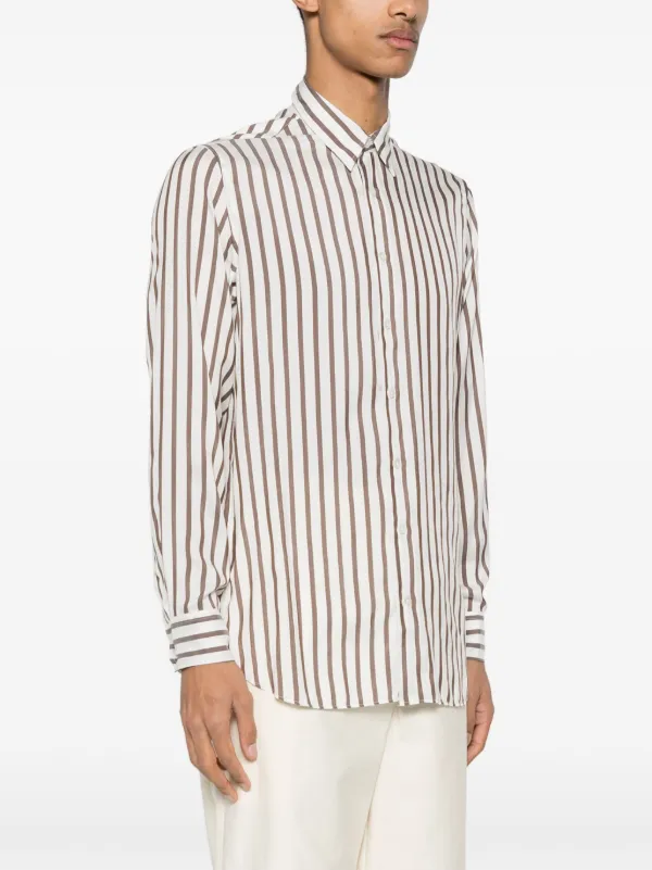 Lardini ストライプ シルクシャツ | ニュートラル | FARFETCH JP