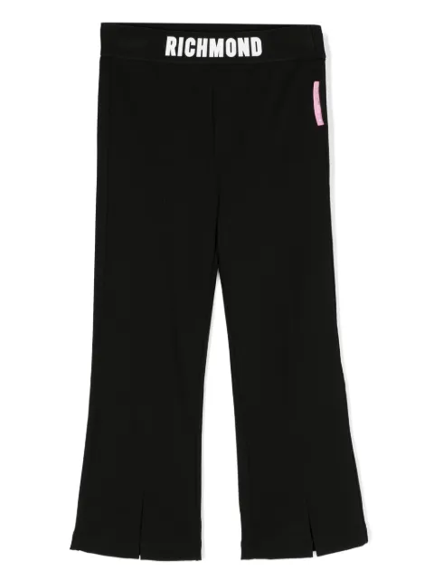 John Richmond Junior logo-waistband jersey trousers