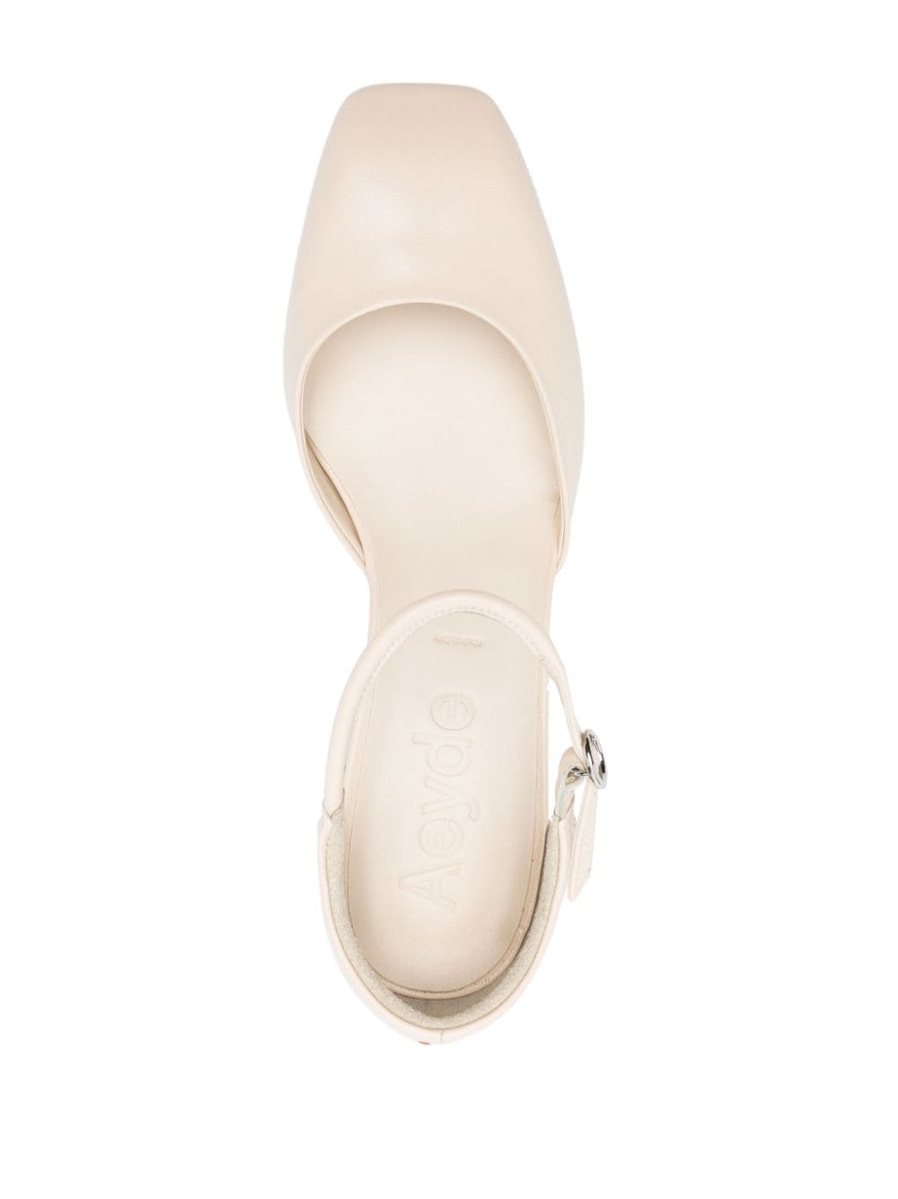 Shop Aeyde Magda 45mm Leather Pumps In White