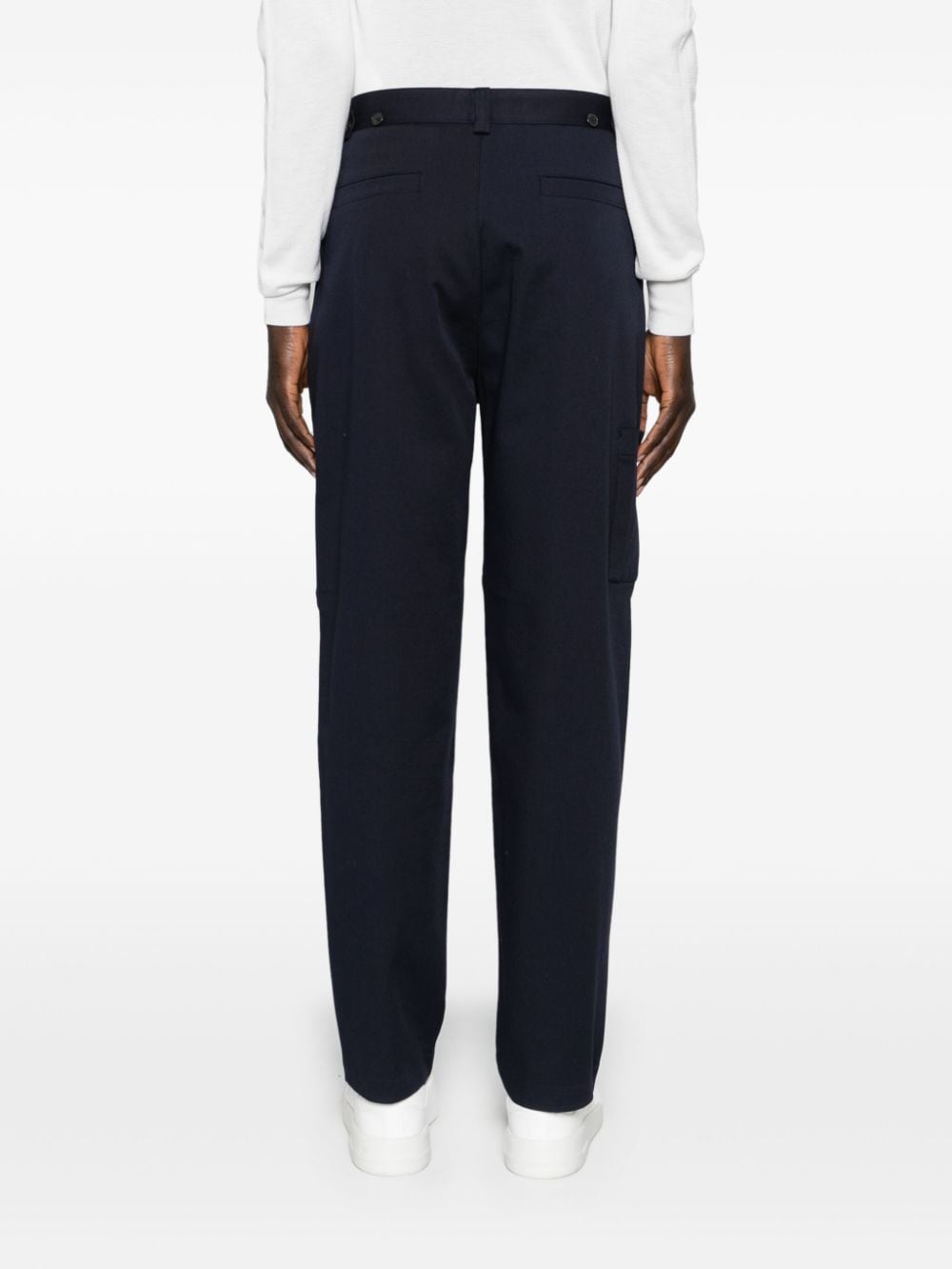 Shop Closed Tapered-leg Twill Trousers In Blue